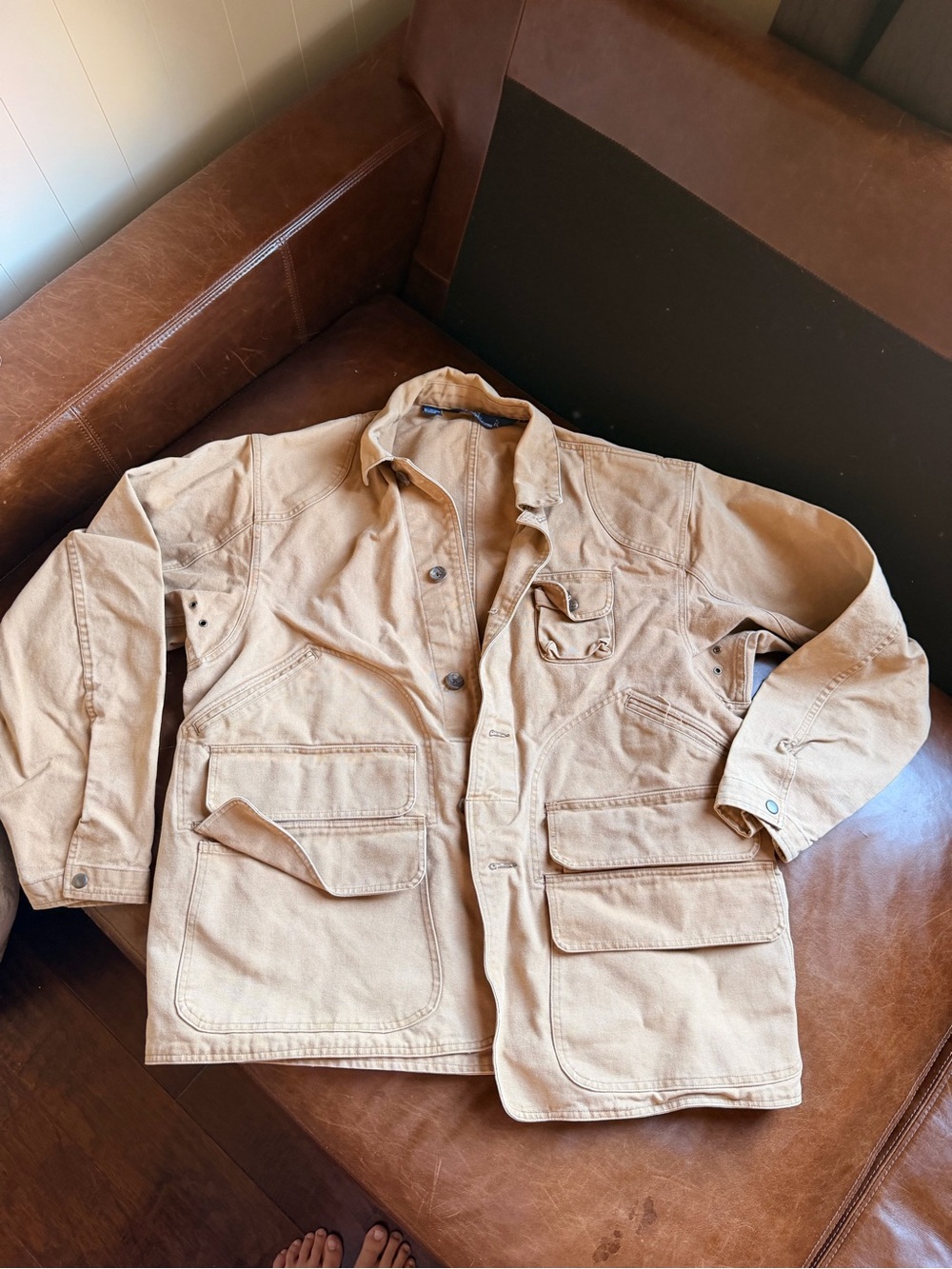 Vintage Polo by Ralph Lauren Beige Canvas Field Jacket